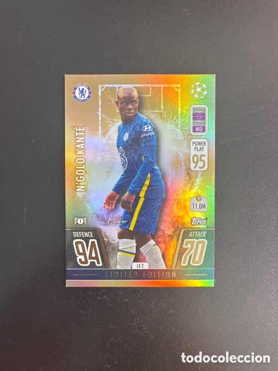 Cromos de f&uacute;tbol: NGOLO KANTE CHELSEA LIMITED EDITION NUMERO LE 2 LE2 MATCH ATTAX 2021 2022