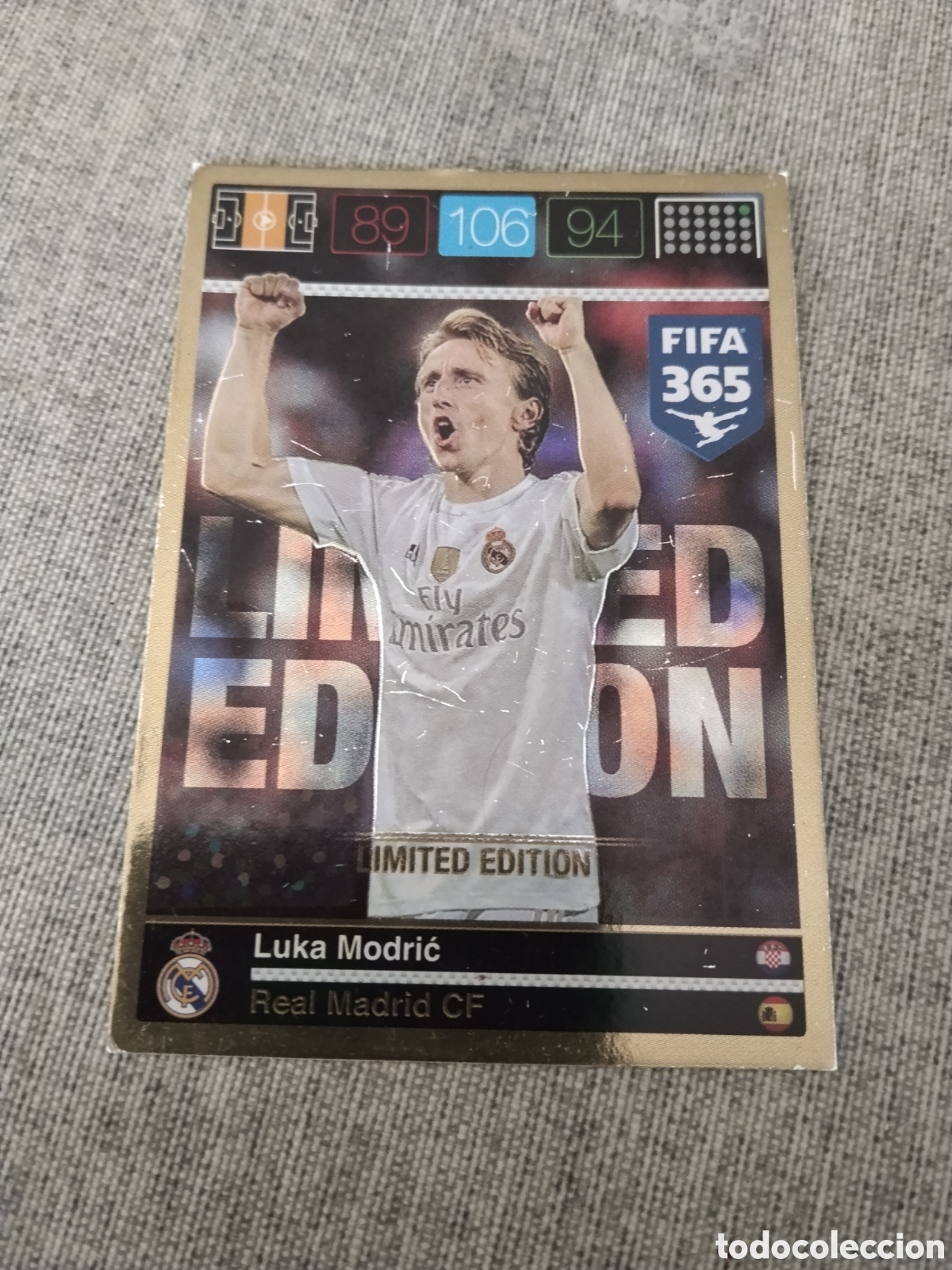 Cromos de f&uacute;tbol: ADRENALYN FIFA 365 ( A&Ntilde;O 2015 ) EDICION LIMITADA / LIMITED EDITION MODRIC - REAL MADRID