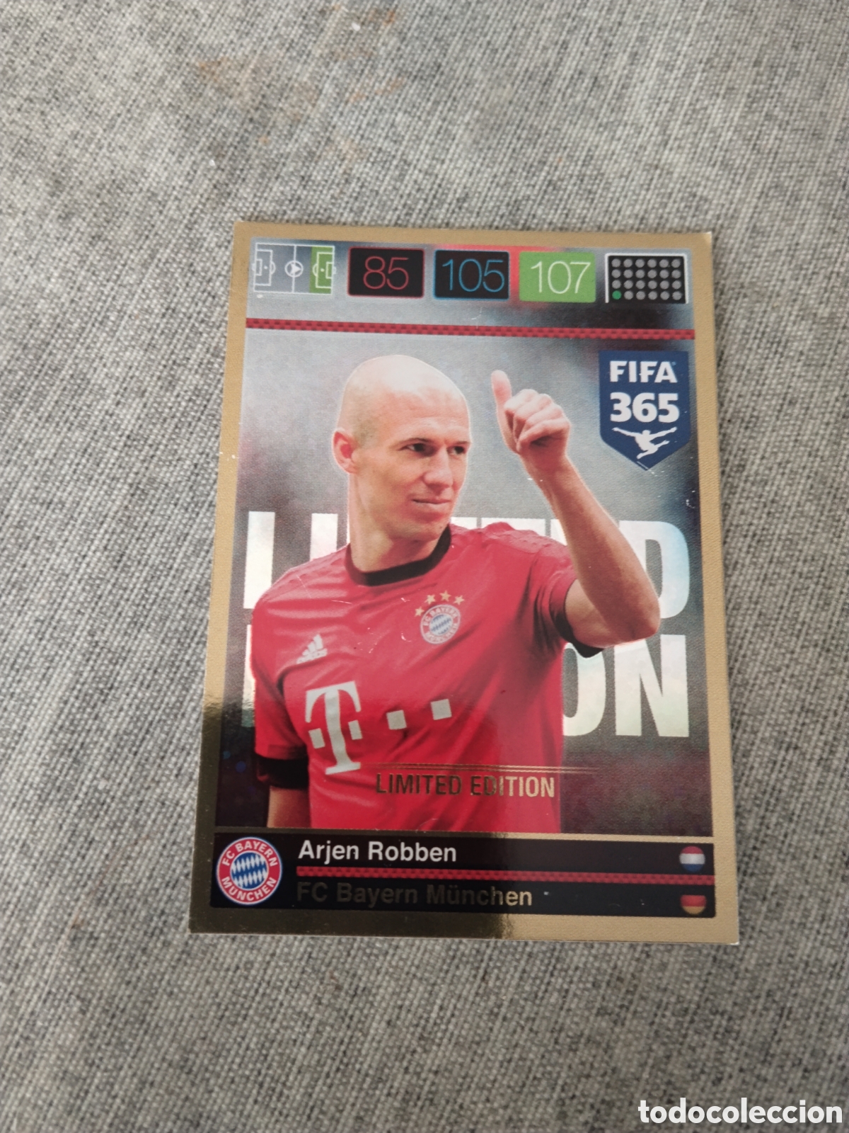 Cromos de f&uacute;tbol: ADRENALYN FIFA 365 ( A&Ntilde;O 2015 ) EDICION LIMITADA / LIMITED EDITION ROBBEN - BAYERN DE MUNICH