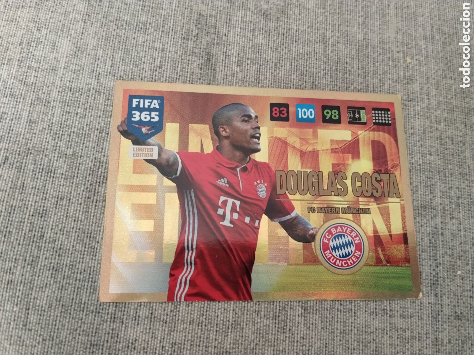 Cartes &agrave; collectionner de Football: ADRENALYN FIFA 365 ( A&Ntilde;O 2016 ) EDICION LIMITADA / LIMITED EDITION DOUGLAS COSTA- BAYERN DE MUNICH