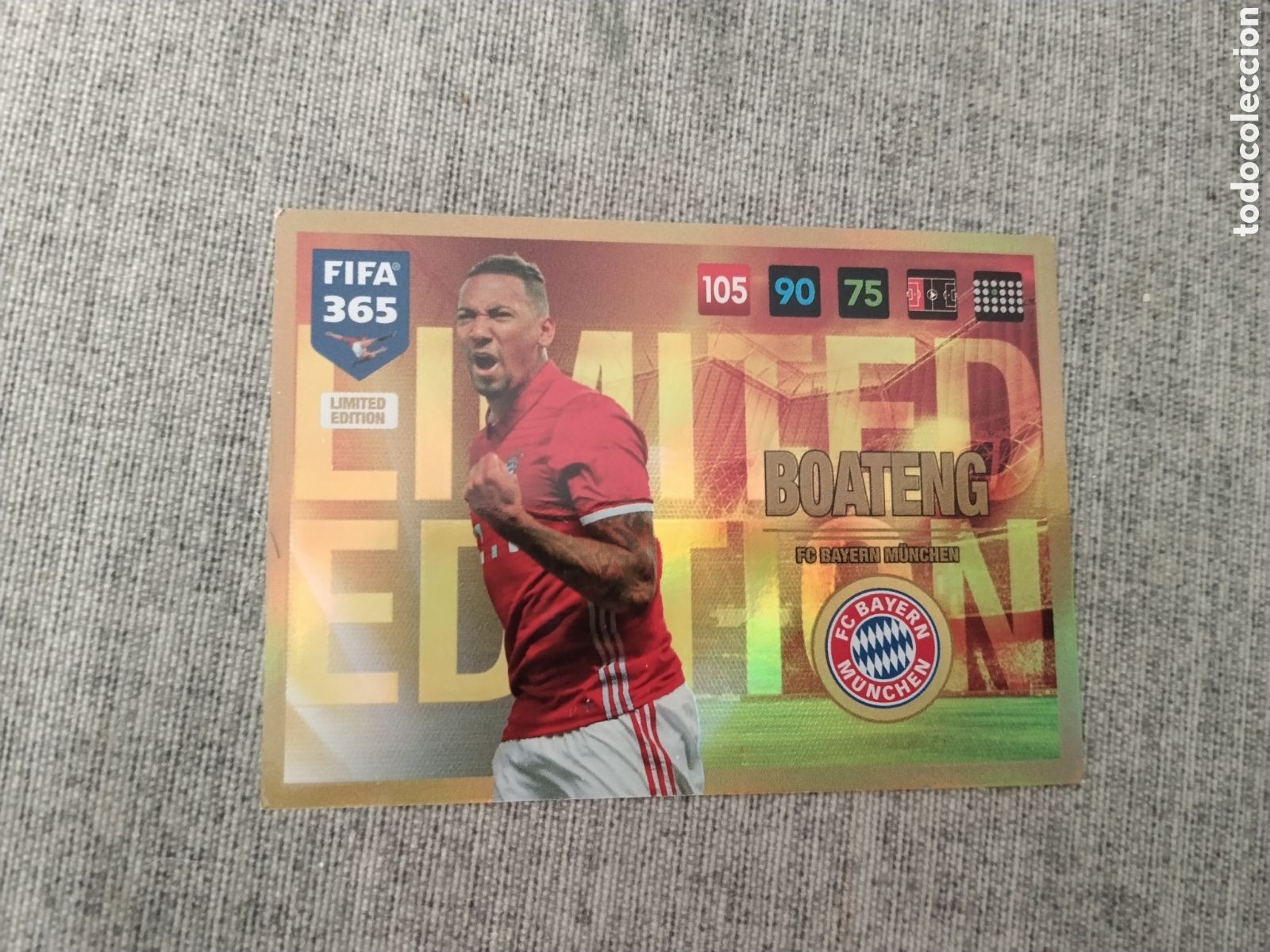 Cartes &agrave; collectionner de Football: ADRENALYN FIFA 365 ( A&Ntilde;O 2016 ) EDICION LIMITADA / LIMITED EDITION BOATENG- BAYERN DE MUNICH