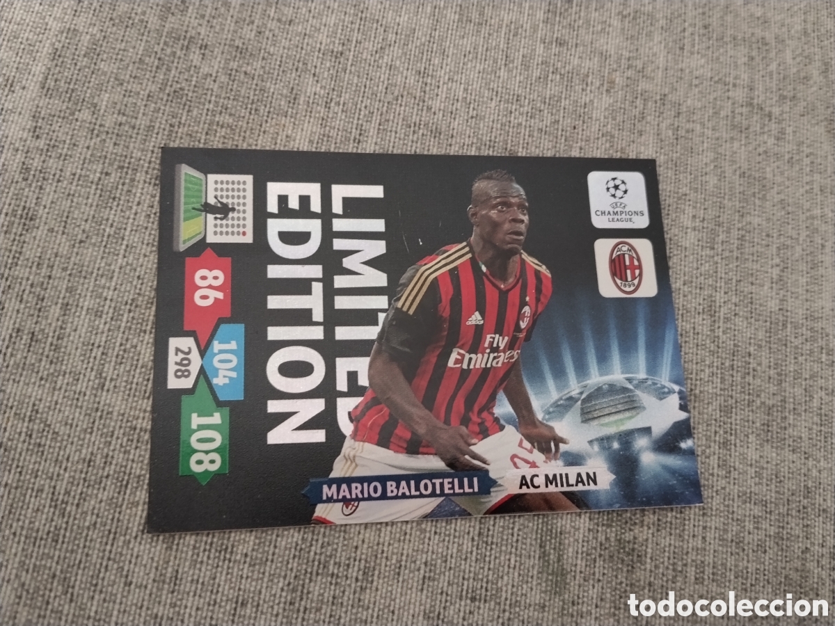 Cromos de Futebol: ADRENALYN CHAMPIONS LEAGUE ( A&Ntilde;O 2013 ) EDICION LIMITADA / LIMITED EDITION BALOTELLI - AC MILAN