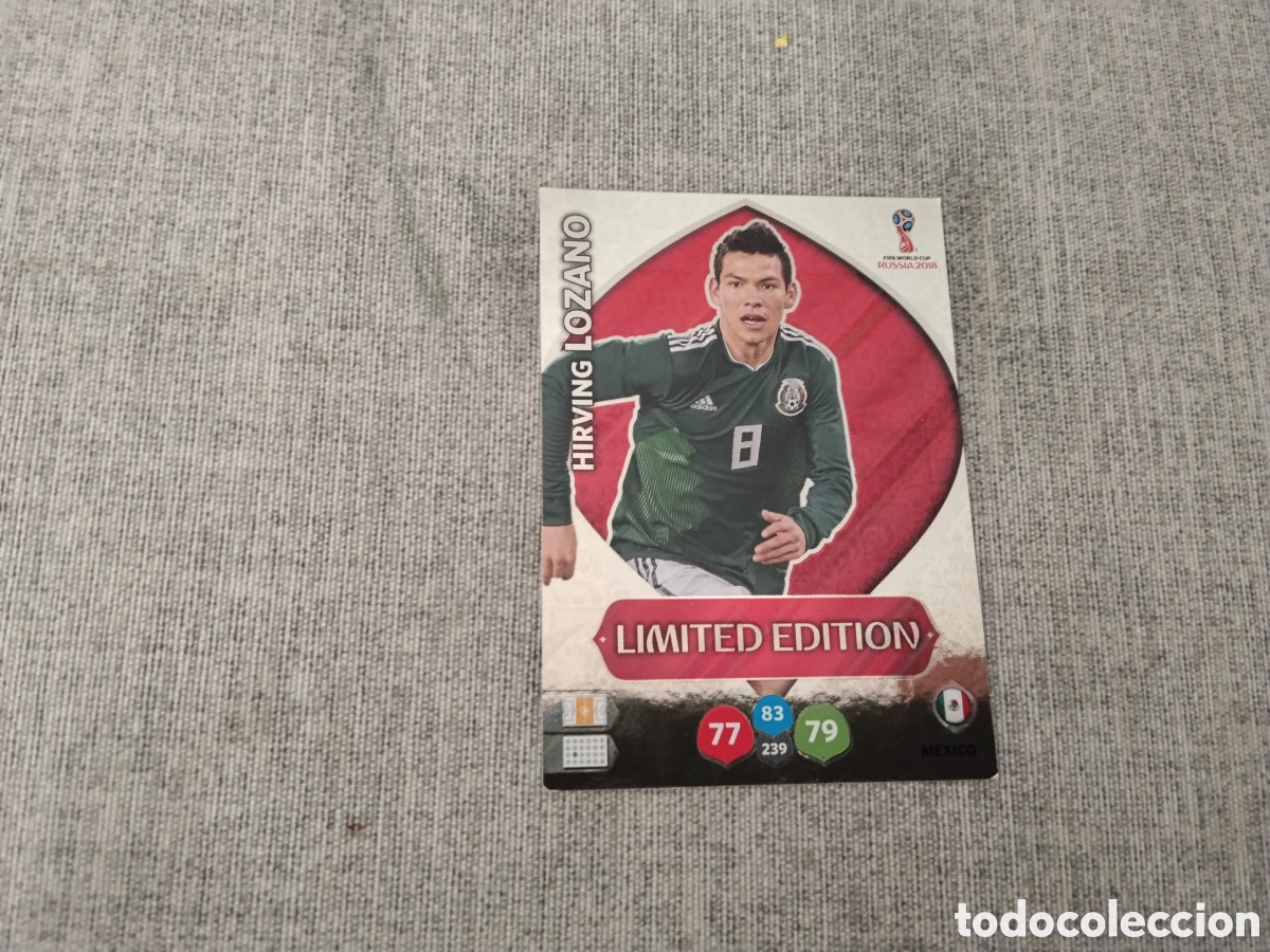 Cromos de f&uacute;tbol: ADRENALYN WC RUSSIA 2018 LIMITED EDITION / EDICION LIMITADA HIRVING LOZANO - MEXICO