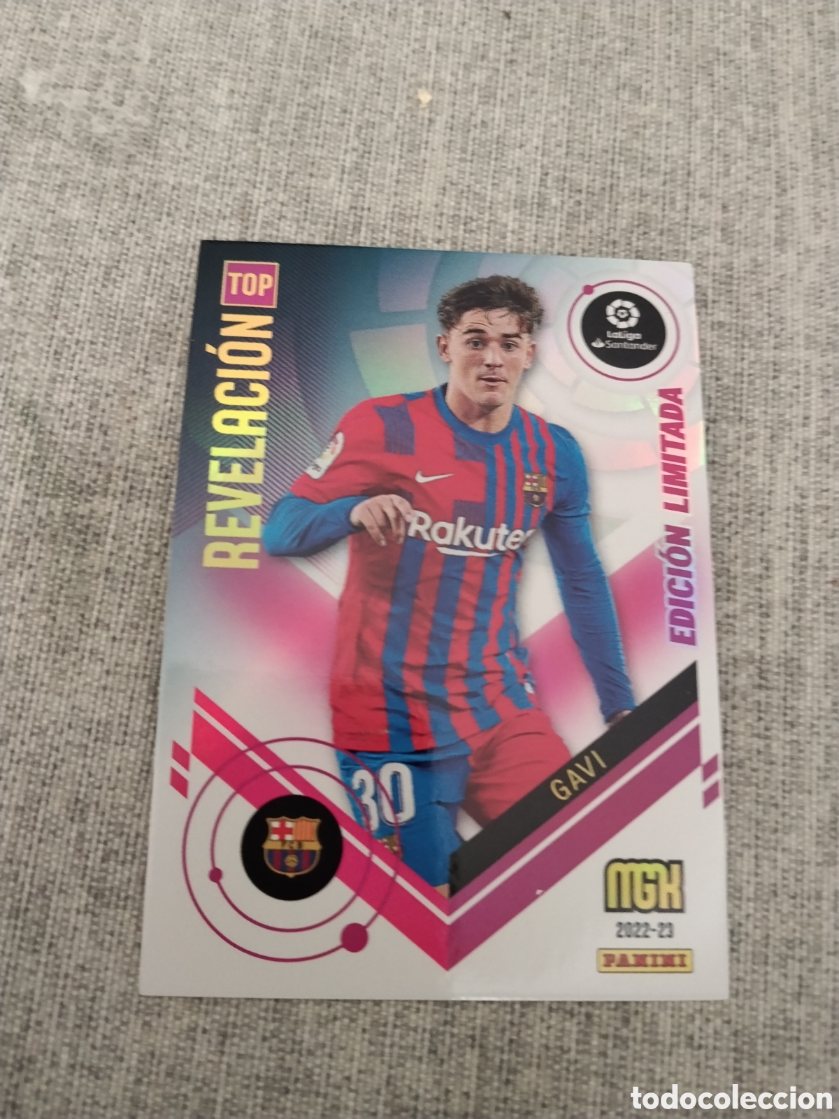 Cromos de f&uacute;tbol: MEGACRACKS 2022 - 23 EDICION LIMITADA TOP REVELACI&Oacute;N- GAVI - FC BARCELONA