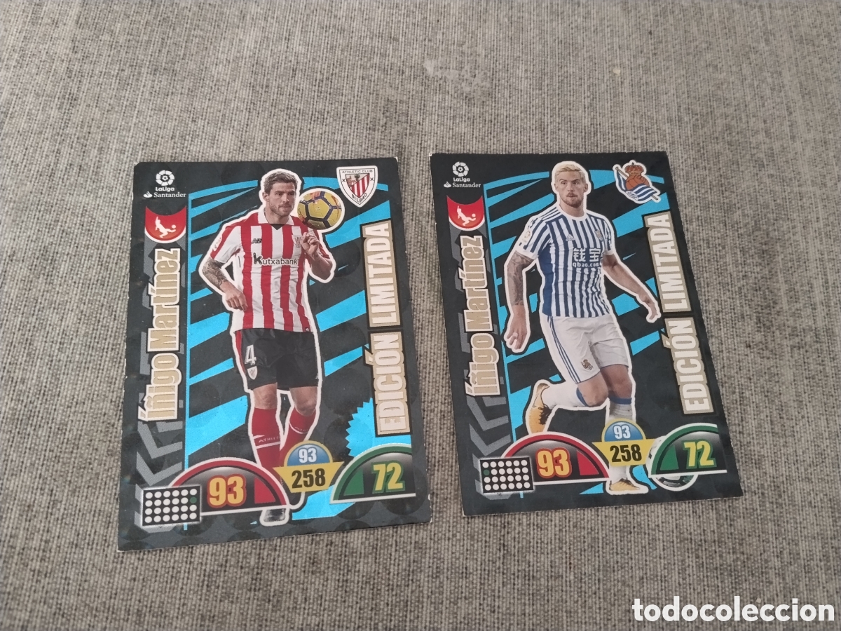 Cromos de f&uacute;tbol: ADRENALYN 2017 18 EDICION LIMITADA I&Ntilde;IGO MART&Iacute;NEZ ( ATH BILBAO Y REAL SOCIEDAD )