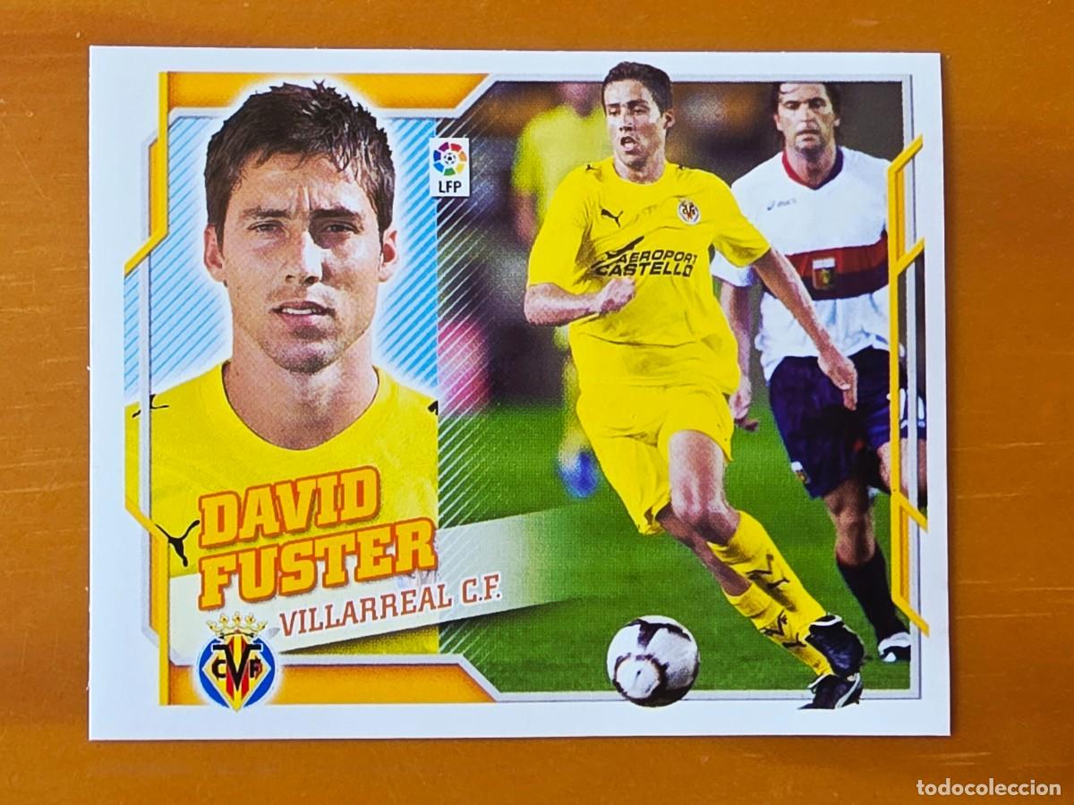 Cromos de f&uacute;tbol: 9 David Fuster, Baja, Villarreal CF, Panini Ediciones Liga Este 2010 2011 10 11 sin pegar