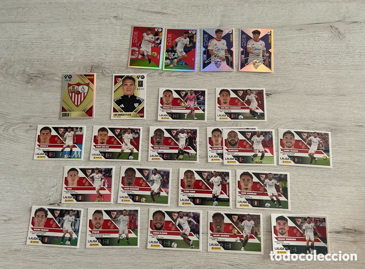 Cromos de f&uacute;tbol: Equipo Completo Sevilla Liga Este 2026/27 26-27 Panini