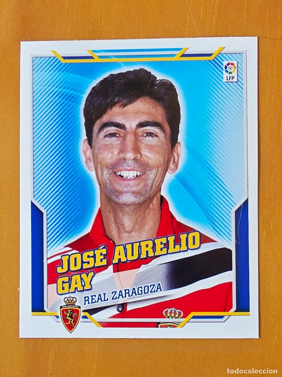 Cromos de f&uacute;tbol: Entrenador Jos&eacute; Aurelio Gay, Real Zaragoza, Panini Ediciones Liga Este 2010 2011 10 11 sin pegar