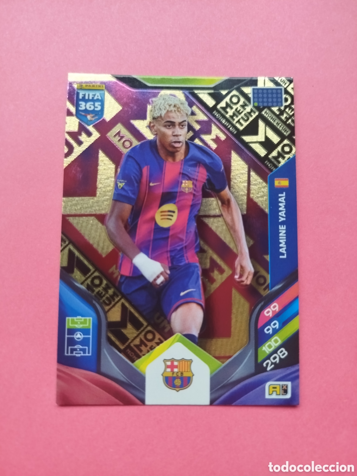 Cromos de f&uacute;tbol: MOMENTUM LAMINE YAMAL FIFA 365 ADRENALYN 25-26 NUEVA
