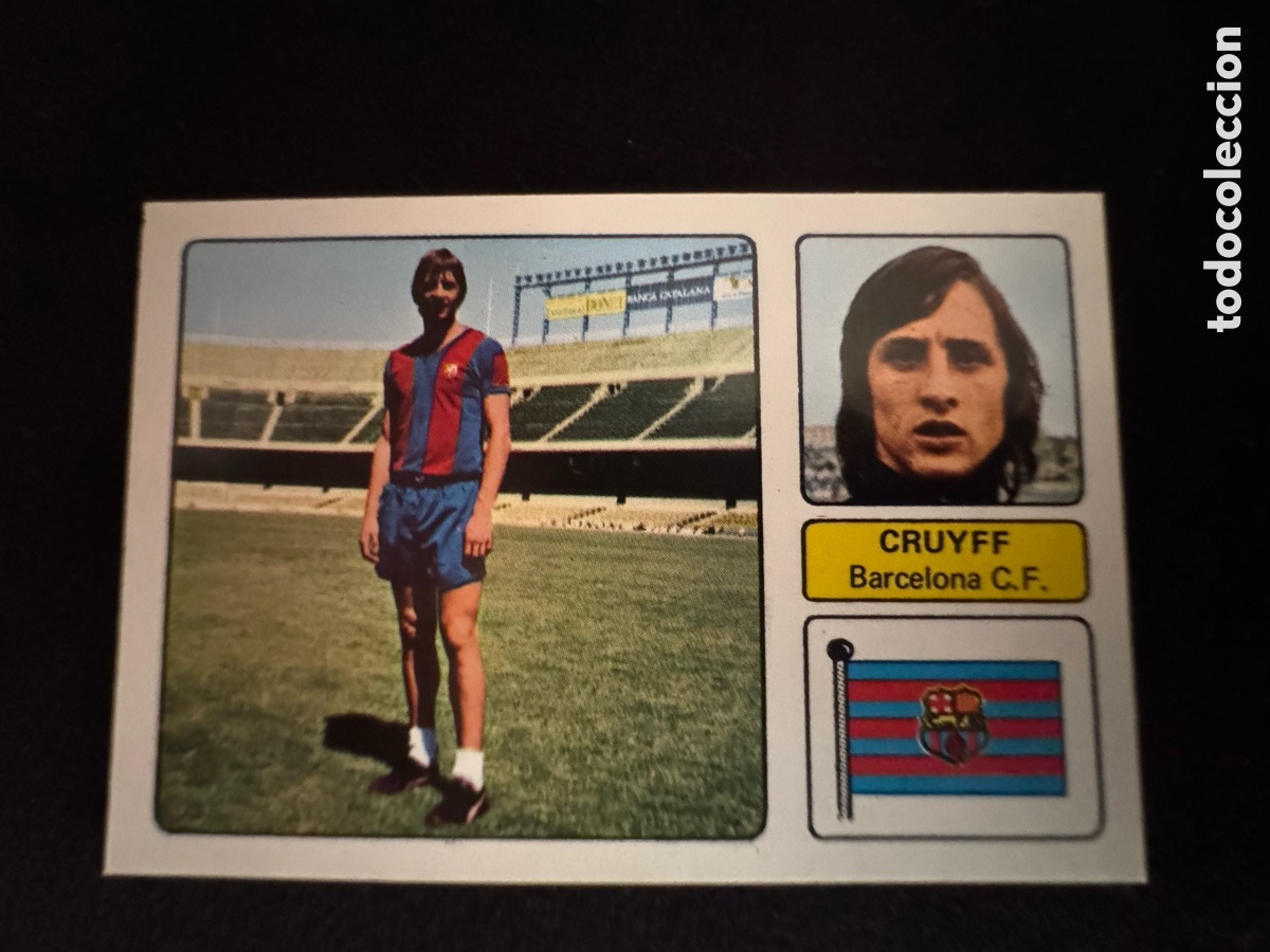 Cromos de Futebol: Cromo Johan Cruyff Barcelona 1973-74 Fher - Fichaje &Uacute;ltima Hora n&ordm; 15 - &iexcl;SIN PEGAR!