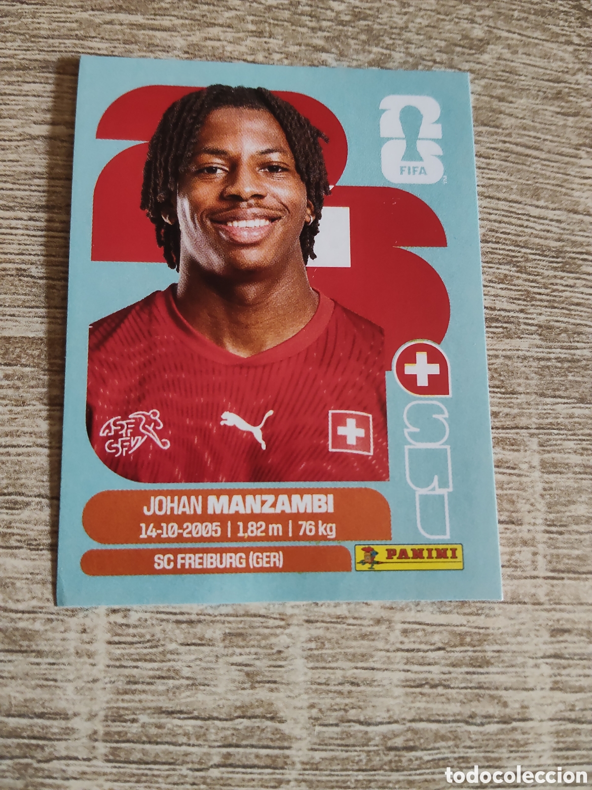 Cromos de f&uacute;tbol: Panini mundial 2026 SUI 15 Johan Manzambi Suiza