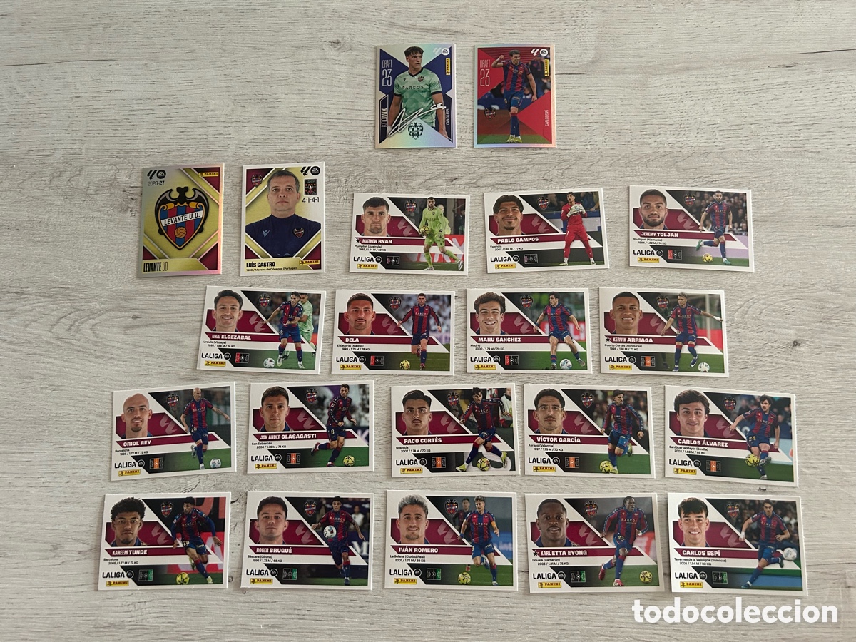 Cromos de f&uacute;tbol: Equipo Completo Levante Liga Este 2026/27 26-27 Panini