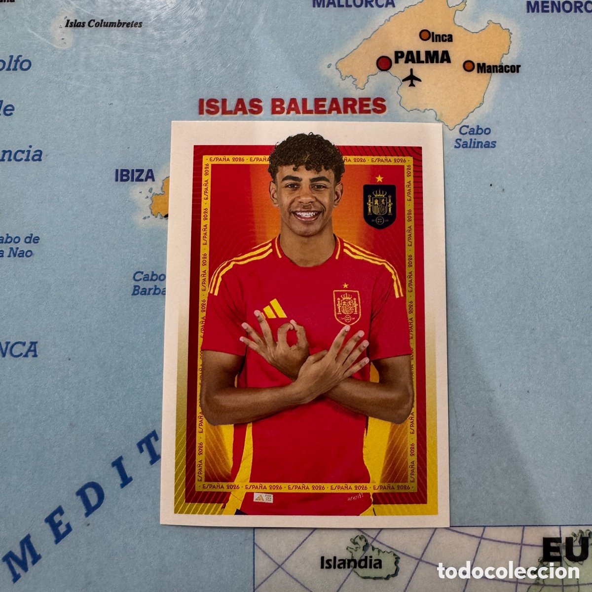Cromos de f&uacute;tbol: Lamine Yamal n&uacute;mero 49 la selecci&oacute;n espa&ntilde;ola &ldquo;Espa&ntilde;a 2026&rdquo; del Carrefour 2026