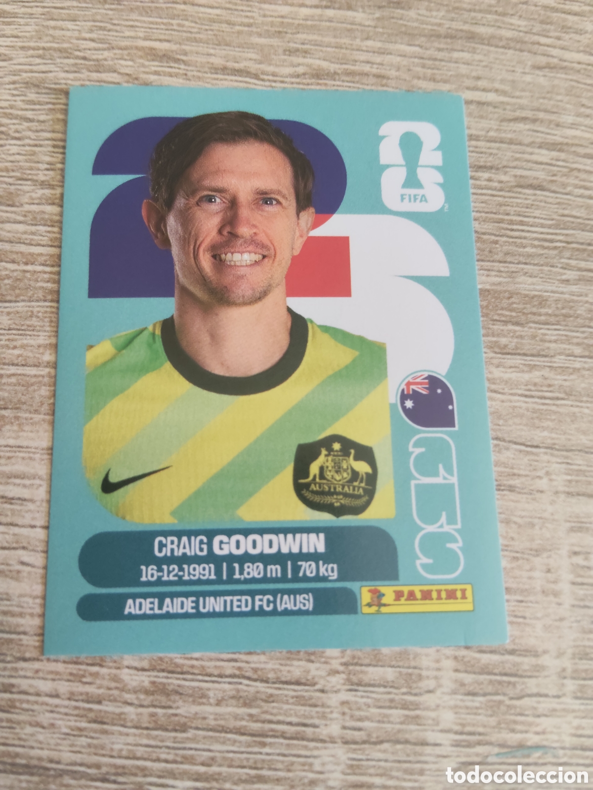 Cromos de f&uacute;tbol: Panini mundial 2026 AUS 17 Craig Goodwin Australia