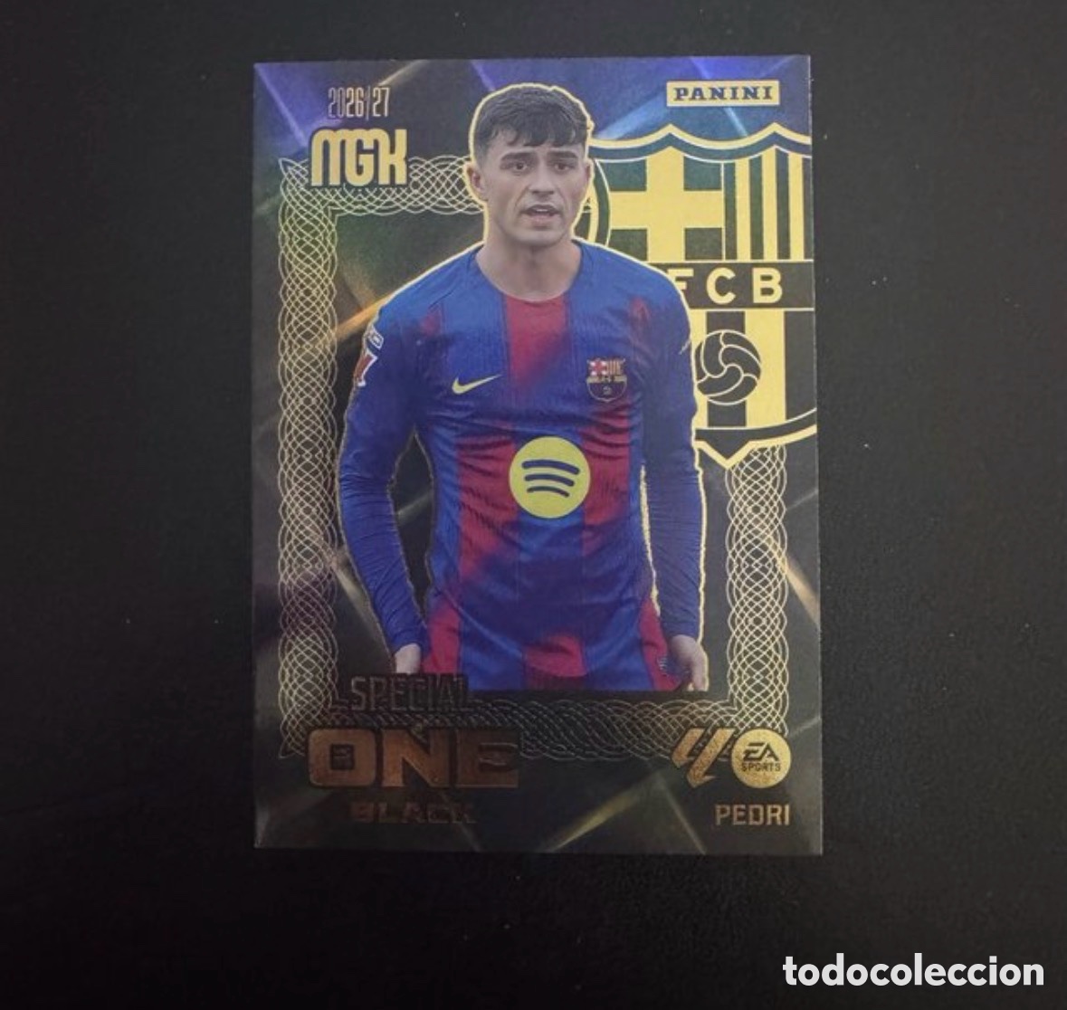 Cromos de f&uacute;tbol: PEDRI SPECIAL ONE BLACK MEGACRACKS 2026 2027