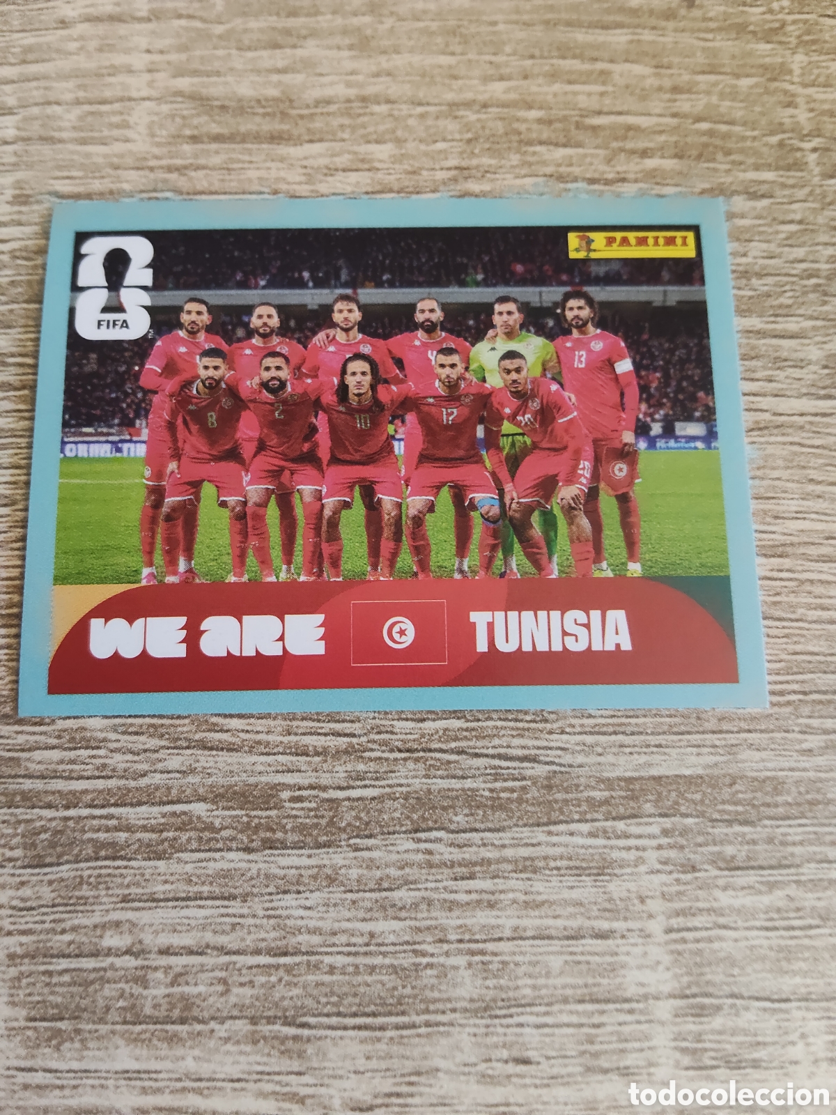 Cromos de f&uacute;tbol: Panini mundial 2026 TUN 13 alineaci&oacute;n T&uacute;nez