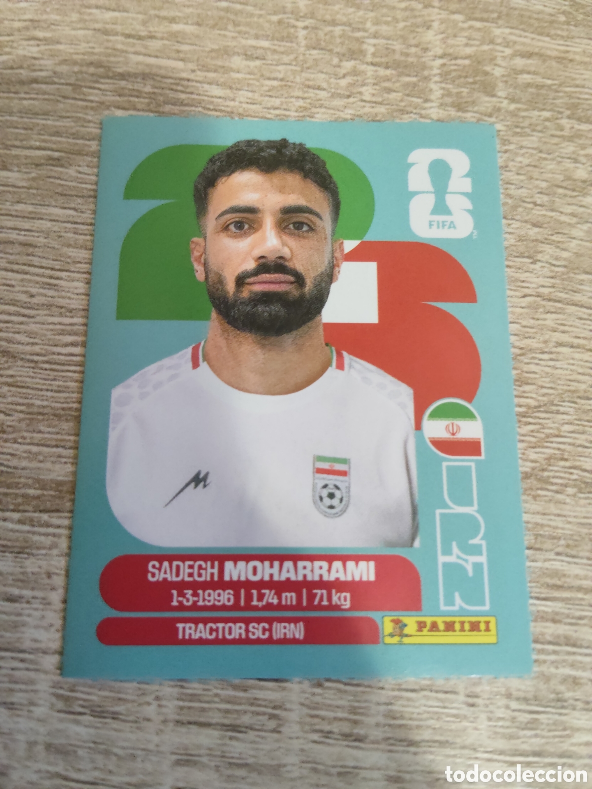 Cromos de f&uacute;tbol: Panini mundial 2026 IRN 9 Sadegh Moharrami Ir&aacute;n