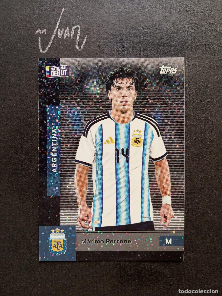 Cromos de f&uacute;tbol: NATIONAL DEBUT PARALELA STATIC PERRONE ⚽ TOPPS&reg; FIRST TEAM SET ARGENTINA FIFA WORLD CUP 2026 MUNDIAL