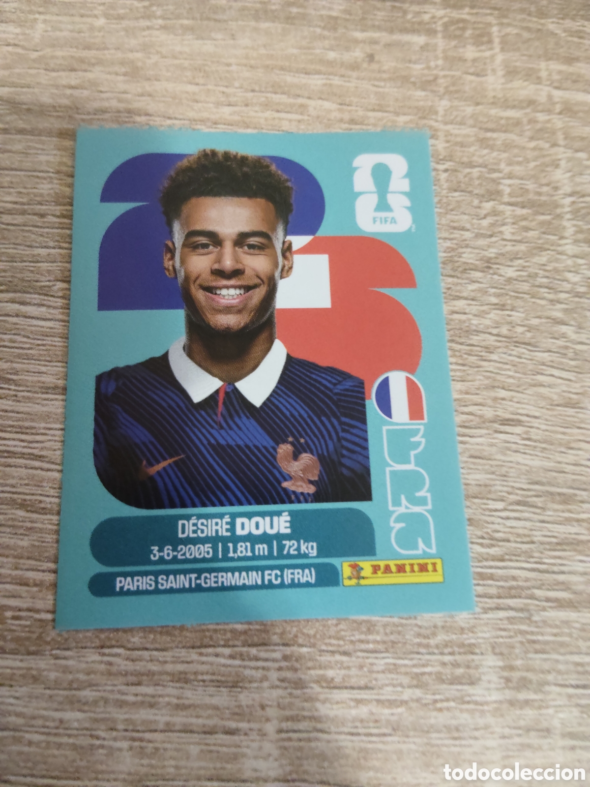 Cromos de f&uacute;tbol: Panini mundial 2026 FRA 17 Desire Doue Francia