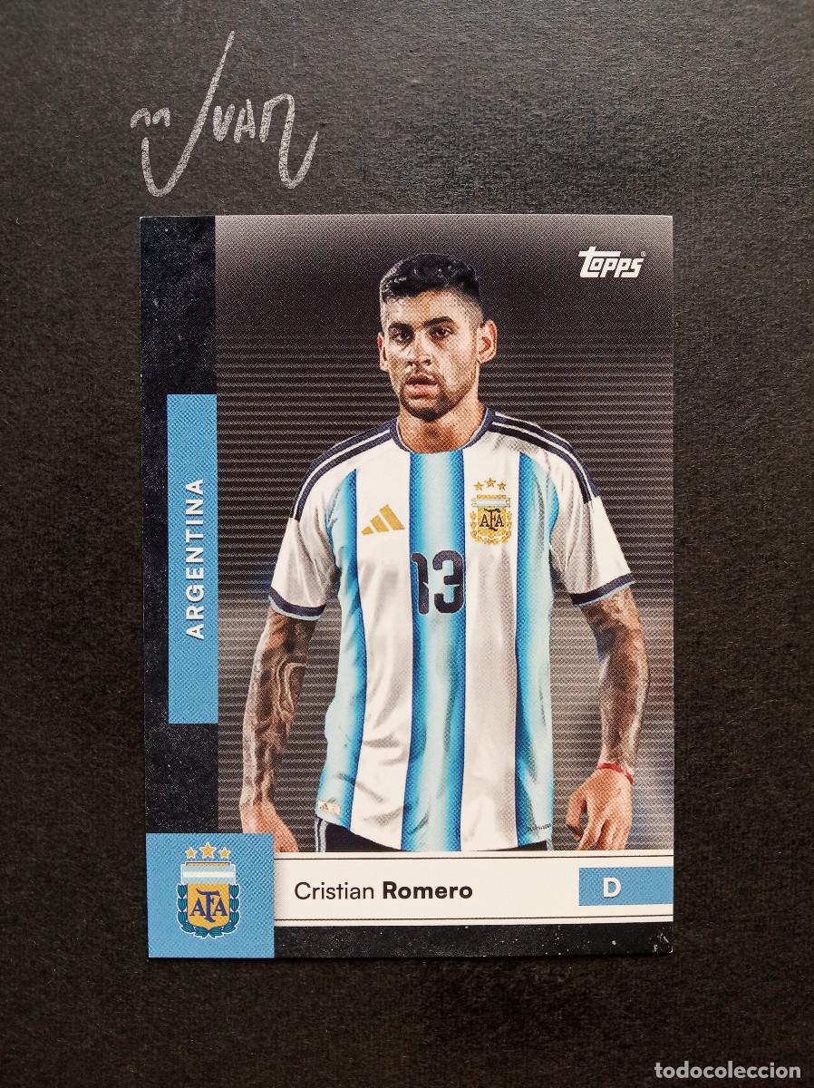 Cromos de f&uacute;tbol: N&ordm; 2 CRISTIAN ROMERO ATLETICO MADRID ⚽ TOPPS &reg; FIRST TEAM SET ARGENTINA FIFA WORLD CUP 2026 MUNDIAL