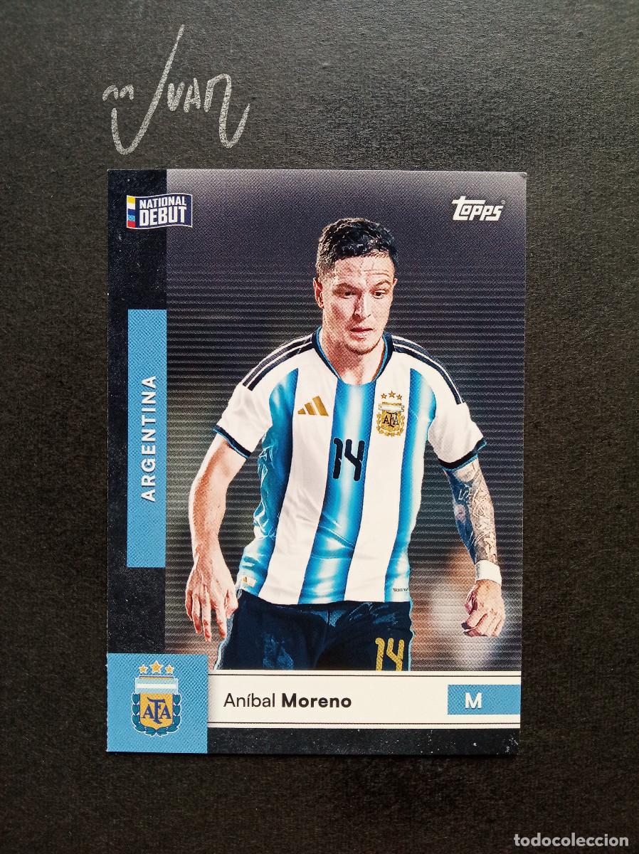 Football Stickers: 7 NATIONAL DEBUT ANIBAL MORENO RIVER ⚽ TOPPS &reg; FIRST TEAM SET ARGENTINA FIFA WORLD CUP 2026 MUNDIAL