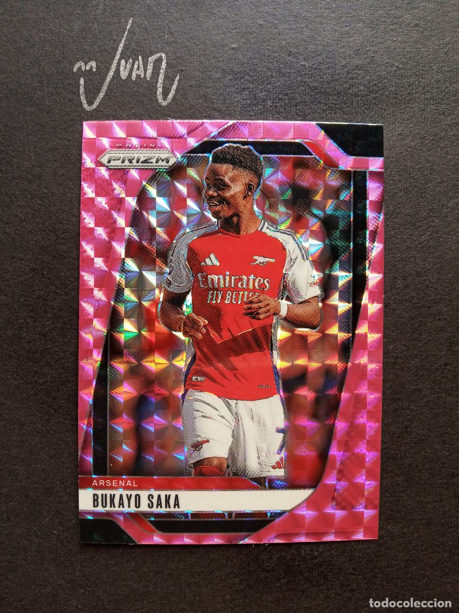 Cromos de f&uacute;tbol: N&ordm; 21 PARALELA PINK BUKAYO SAKA ARSENAL INGLATERRA ⚽ PANINI &reg; PRIZM PREMIER 2024 2025 24 25 NUEVO