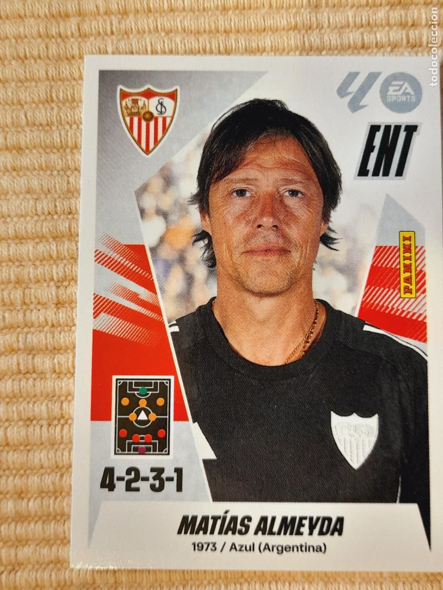 Cromos de f&uacute;tbol: CROMO 2 MATIAS ALMEYDA (ENTRENADOR) SEVILLA FC LIGA 25-26 2025 2026 ALBUM ESTE