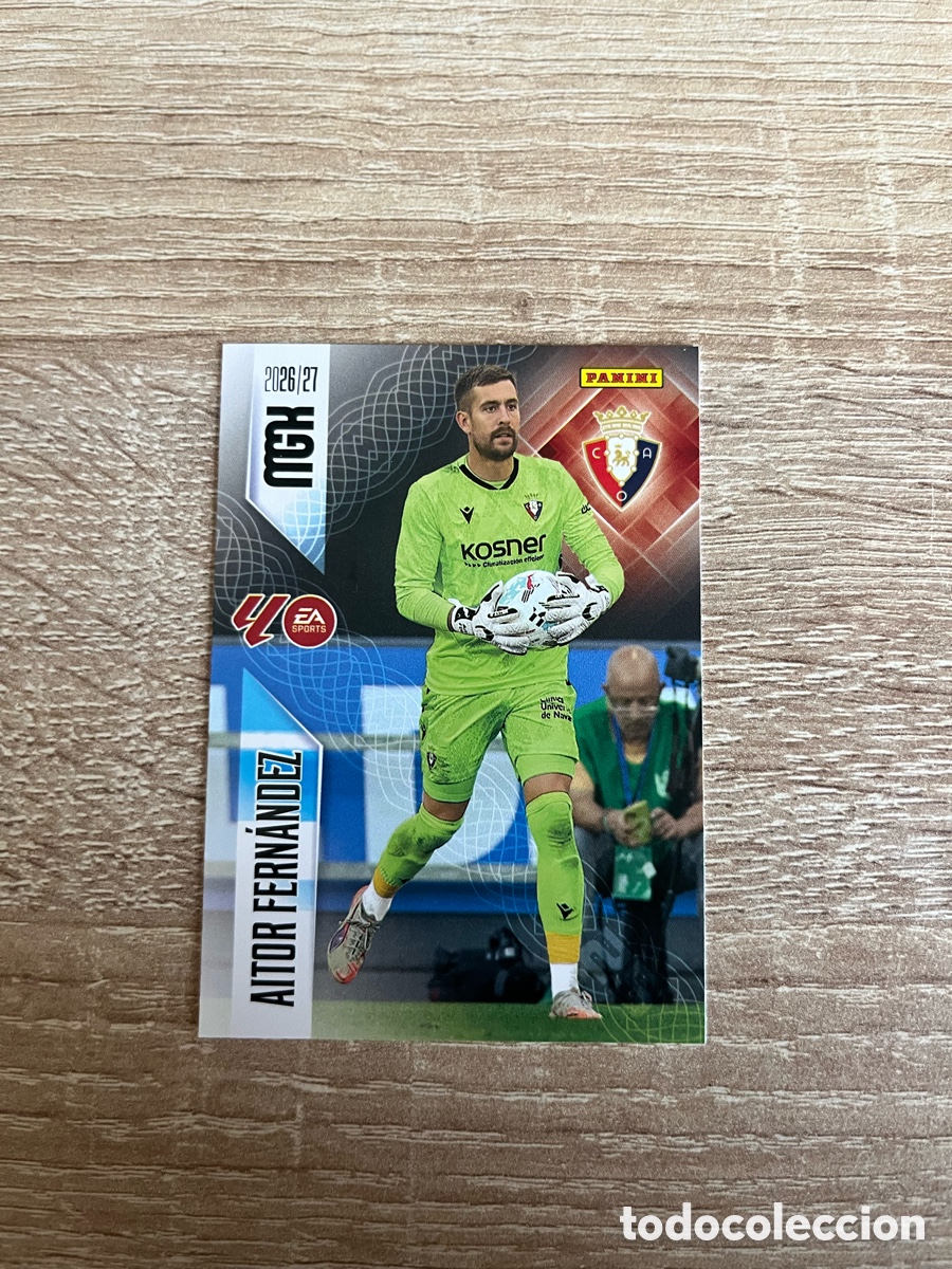 Cromos de f&uacute;tbol: 255 AITOR FERN&Aacute;NDEZ MEGACRACKS MGK 2026 2027 26 27 OSASUNA