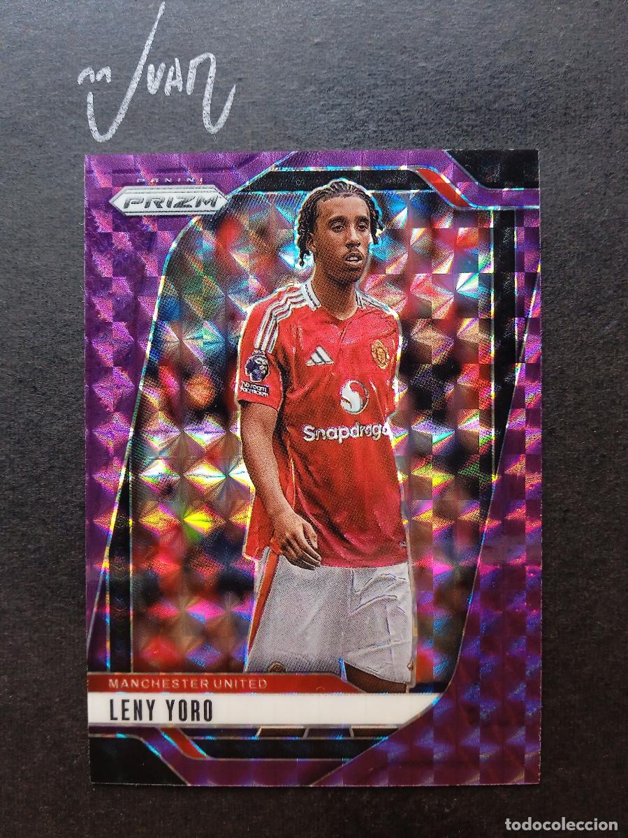 Cromos de f&uacute;tbol: NUMERADA #/249 PURPLE MOSAIC LENY YORO MANCHESTER UNITED ⚽ PANINI &reg; PRIZM PREMIER 2024 2025 24 25