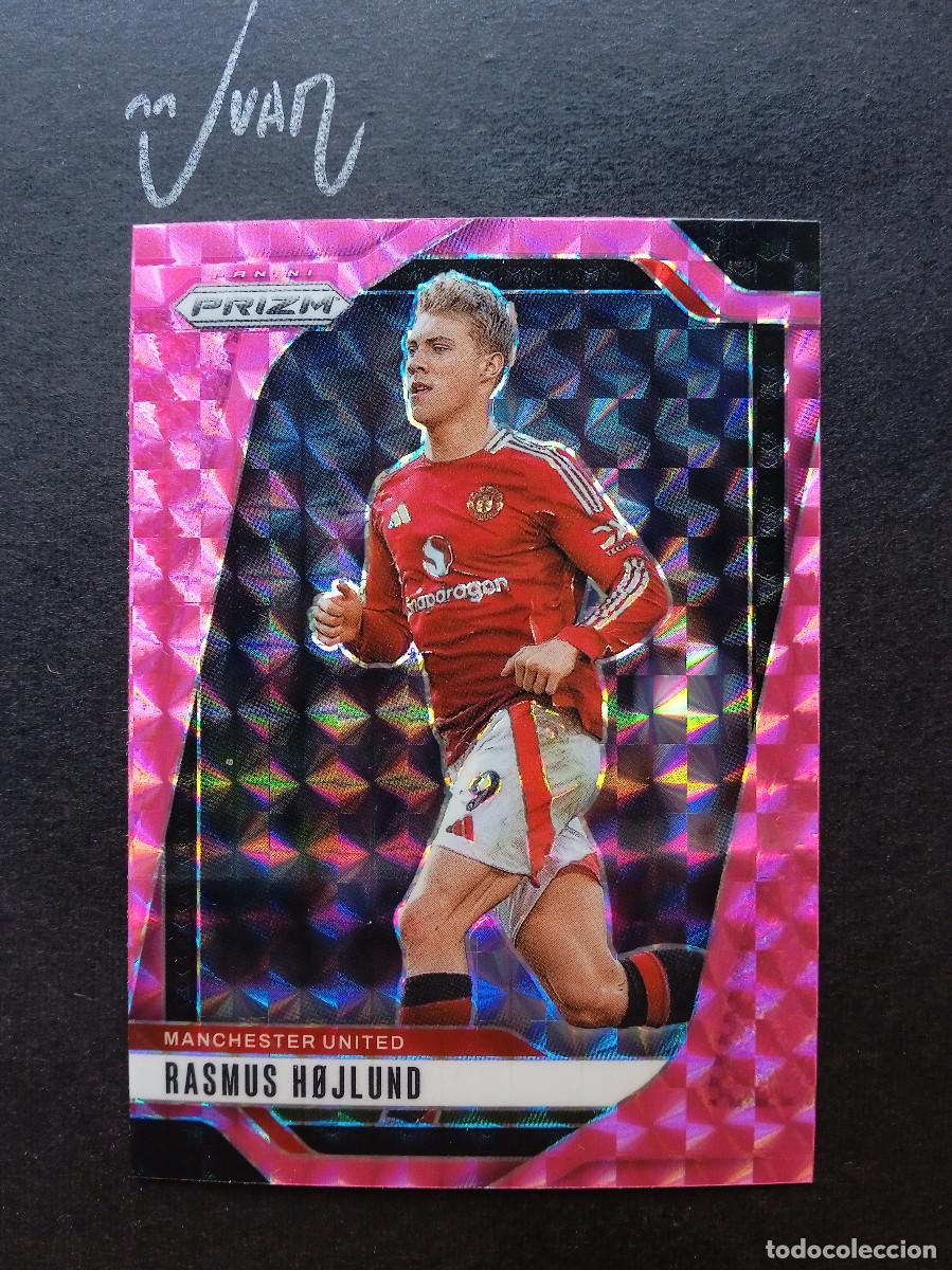 Cromos de f&uacute;tbol: N&ordm; 135 PARALELA PINK MOSAIC HOJLUND MANCHESTER UNITED ⚽ PANINI &reg; PRIZM PREMIER 2024 2025 24 25