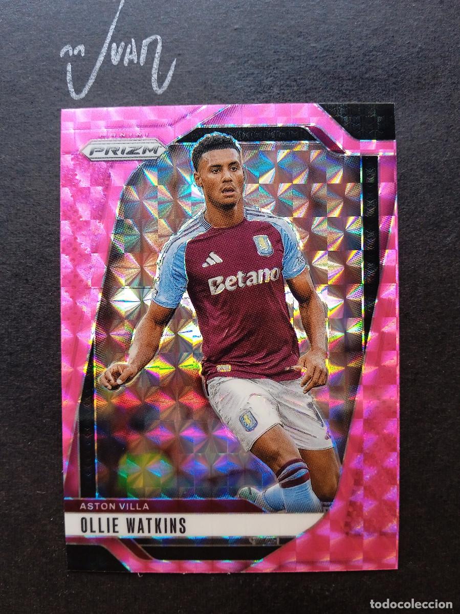 Cromos de Futebol: N&ordm; 64 PARALELA PINK MOSAIC OLLIE WATKINS ASTON VILLA ⚽ PANINI &reg; PRIZM PREMIER 2024 2025 24 25