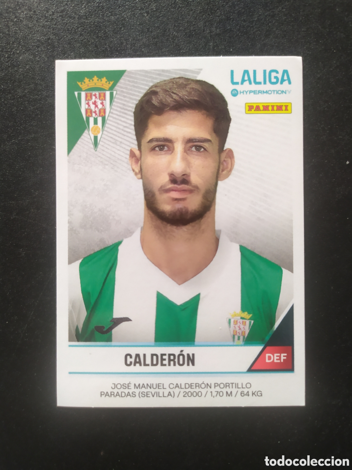 Cromos de f&uacute;tbol: Liga Hypermotion 2024 2025 24 25 panini Calder&oacute;n n&deg; 125 C&oacute;rdoba
