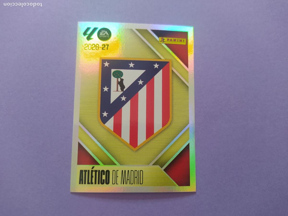 Cromos de f&uacute;tbol: LIGA ESTE 2026 2027 26 27 NUEVO - ATLETICO DE MADRID N&ordm; 1 ESCUDO