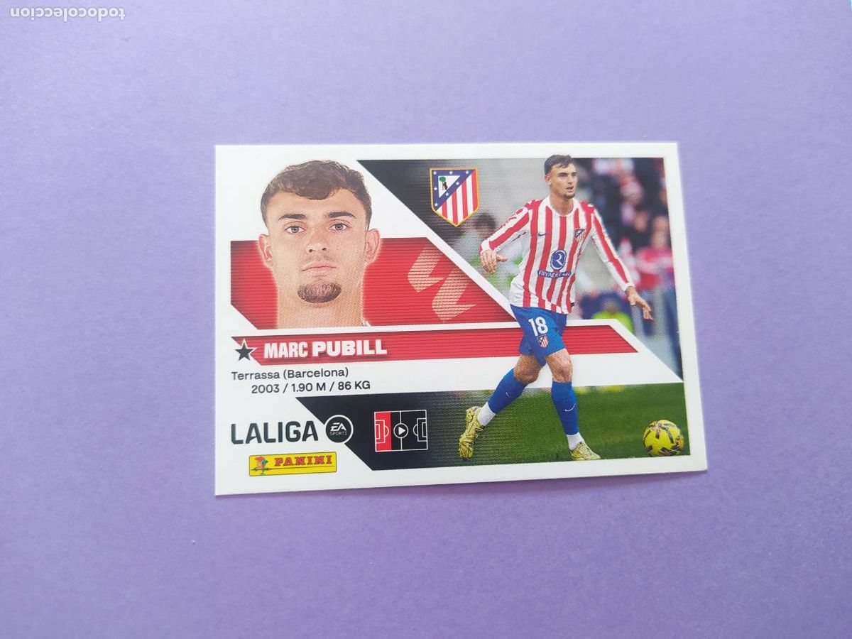 Cromos de f&uacute;tbol: LIGA ESTE 2026 2027 26 27 NUEVO - ATLETICO DE MADRID N&ordm; 7 PUBILL
