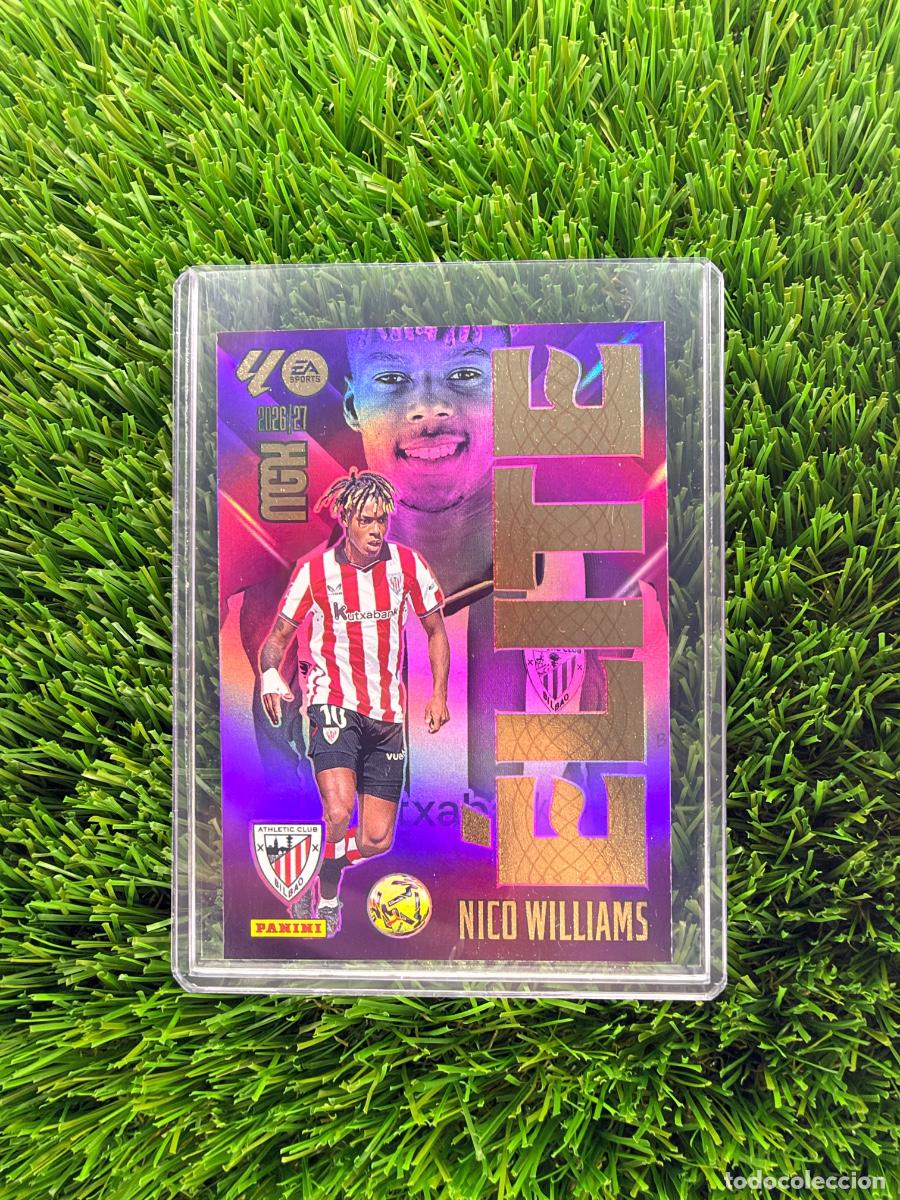 Cromos de f&uacute;tbol: N&ordm; 12 Nico Williams &Eacute;lite Athletic Club Megacracks 26 27