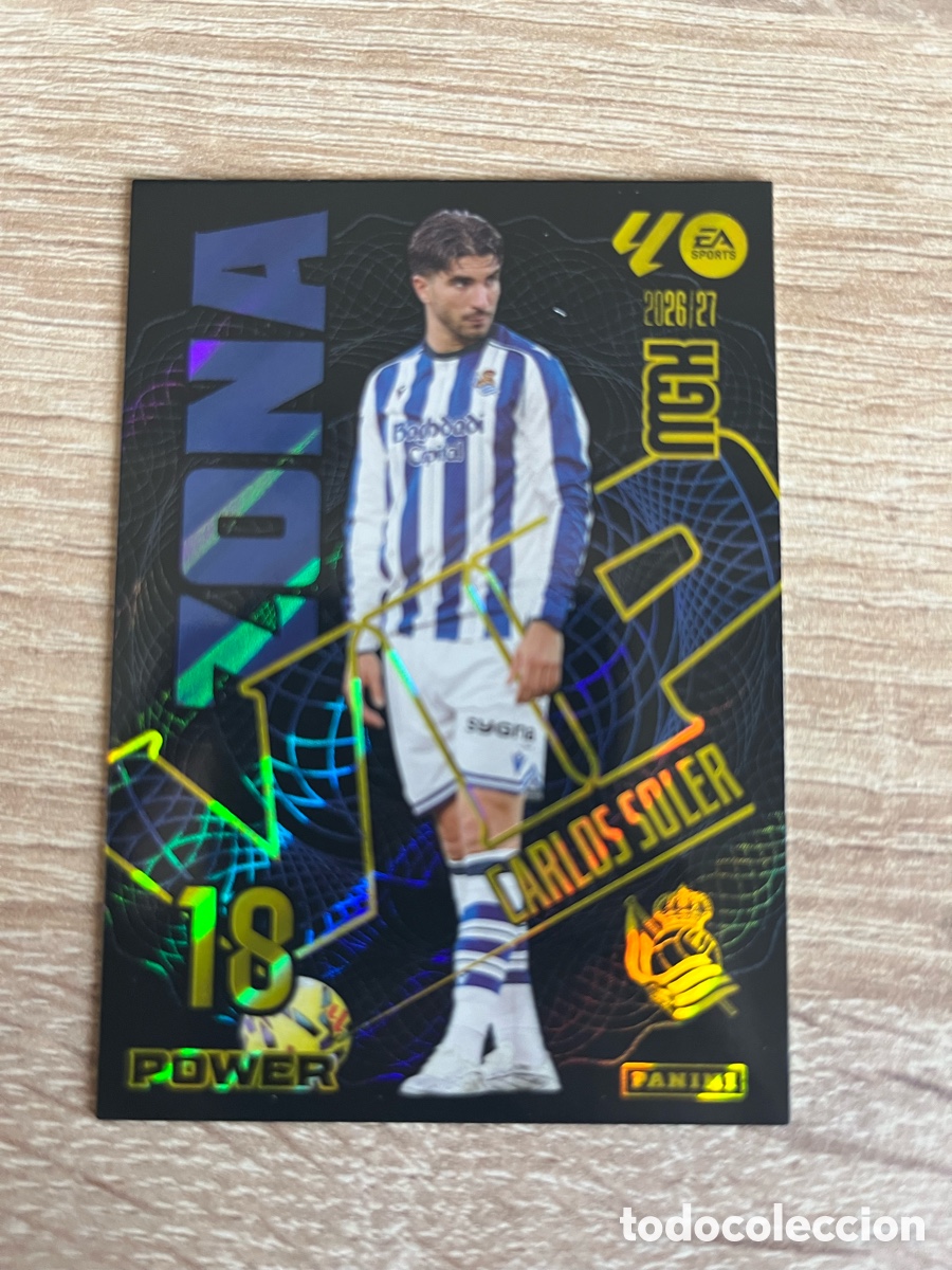 Cromos de f&uacute;tbol: 390 P CARLOS SOLER ZONA VIP POWER PARALELA REAL SOCIEDAD MEGACRACKS MGK 2026 2027 26 27
