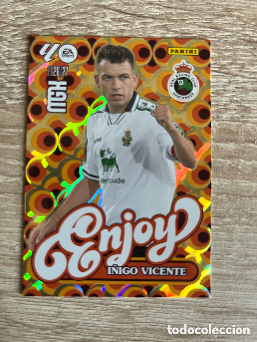 Cromos de f&uacute;tbol: 383 I&Ntilde;IGO VICENTE ENJOY REAL RACING CLUB DE SANTANDER MEGACRACKS MGK 2026 2027 26 27