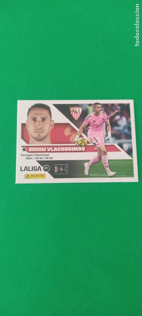 Figurine di Calcio: CROMO FUTBOL VLACHODIMOS SEVILLA F.C. SIN PEGAR N&ordm; 3 LIGA ESTE 2026-2027/26-27 PANINI