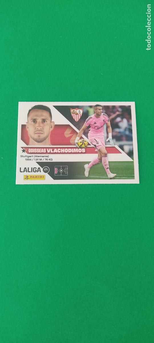 Figurine di Calcio: CROMO FUTBOL VLACHODIMOS SEVILLA F.C. SIN PEGAR N&ordm; 3 LIGA ESTE 2026-2027/26-27 PANINI