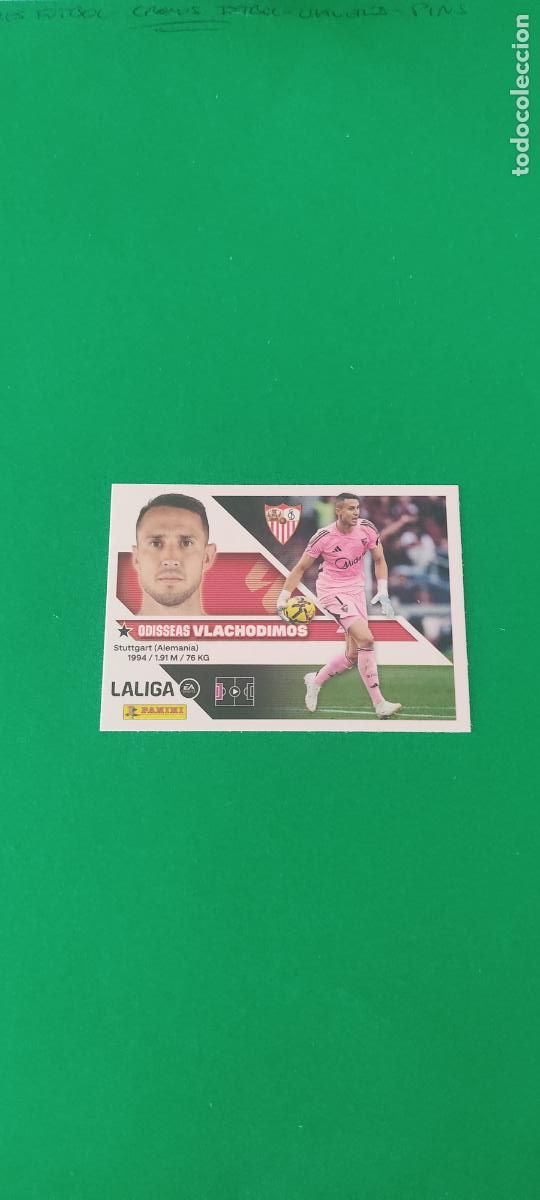 Figurine di Calcio: CROMO FUTBOL VLACHODIMOS SEVILLA F.C. SIN PEGAR N&ordm; 3 LIGA ESTE 2026-2027/26-27 PANINI