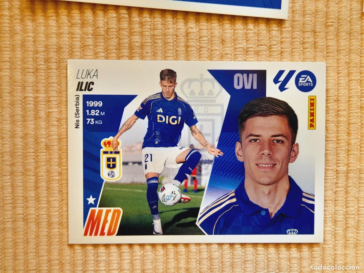 Cromos de f&uacute;tbol: CROMO 15 ILIC (CORREGIDO CON ESCUDO) REAL OVIEDO LIGA 25-26 2025 2026 ALBUM ESTE