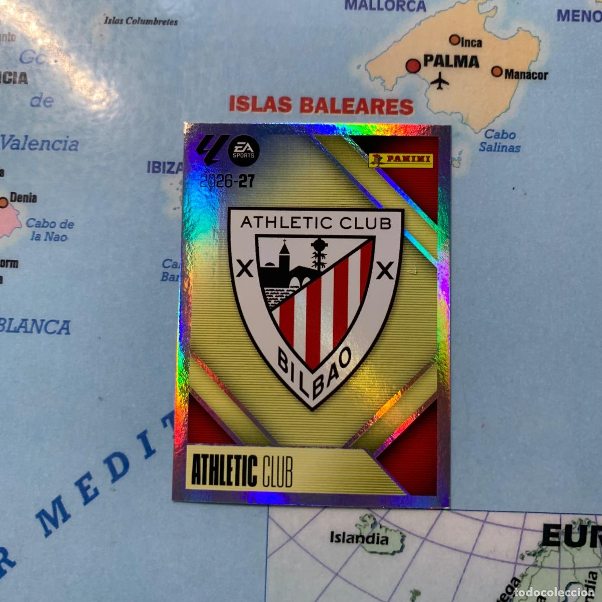 Cromos de f&uacute;tbol: Escudo del Athletic de Bilbao n&uacute;mero 1 cromo de la liga este 26-27 2026-2027