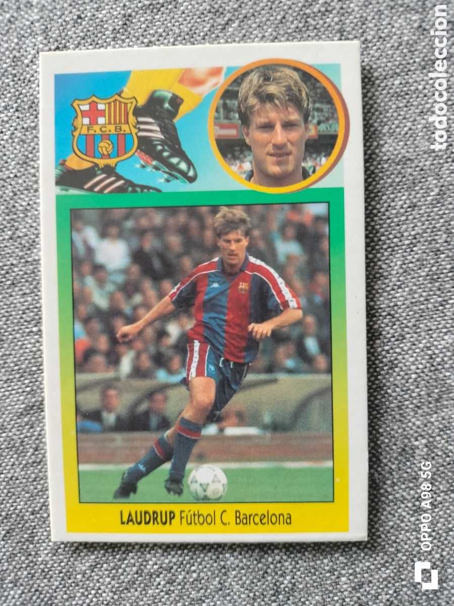 Cromos de f&uacute;tbol: Cromo de cart&oacute;n Laudrup Barcelona Ediciones Este liga temporada 93 94 1993 1994