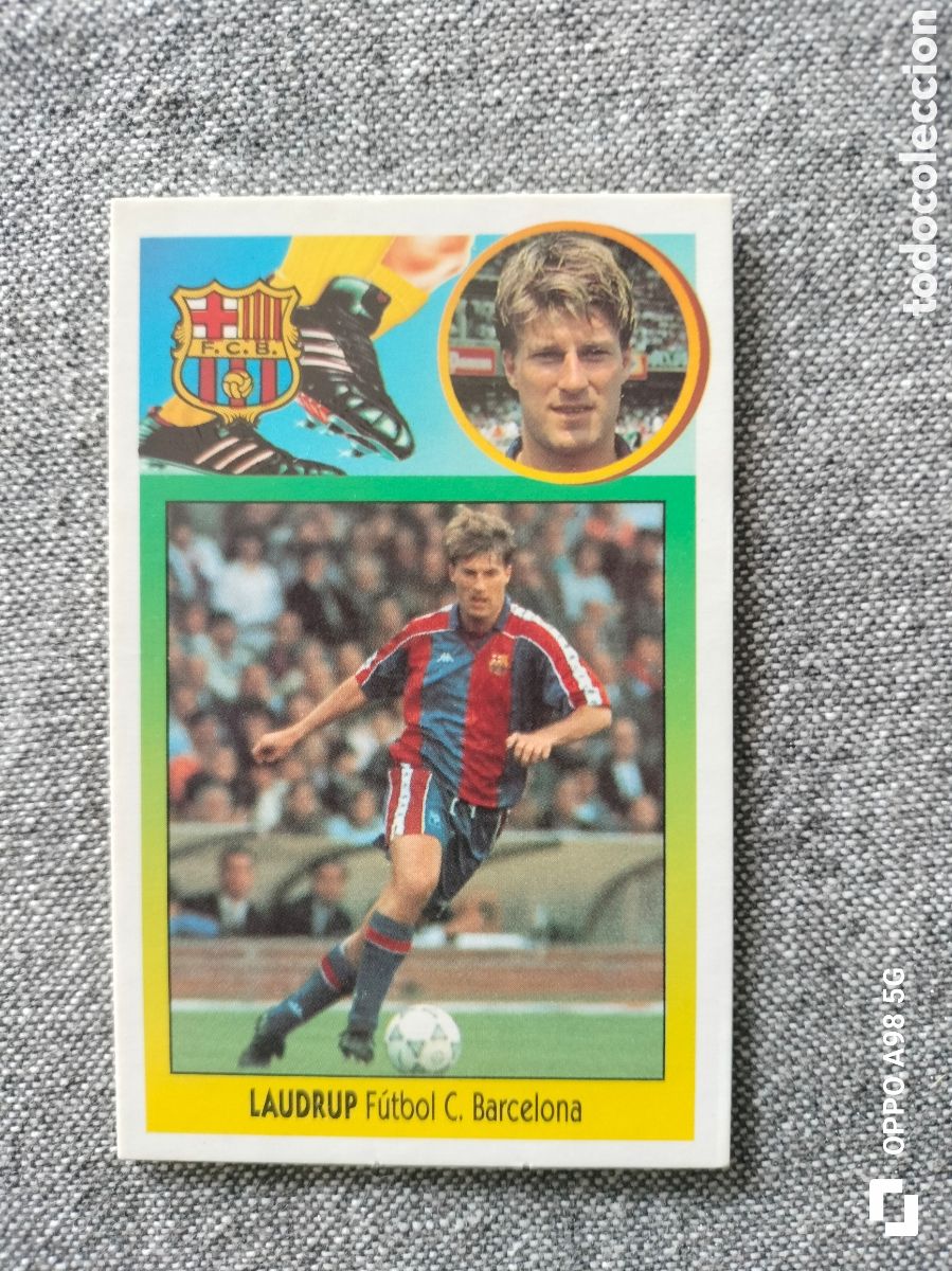 Cromos de f&uacute;tbol: Cromo de cart&oacute;n Laudrup Barcelona Ediciones Este liga temporada 93 94 1993 1994