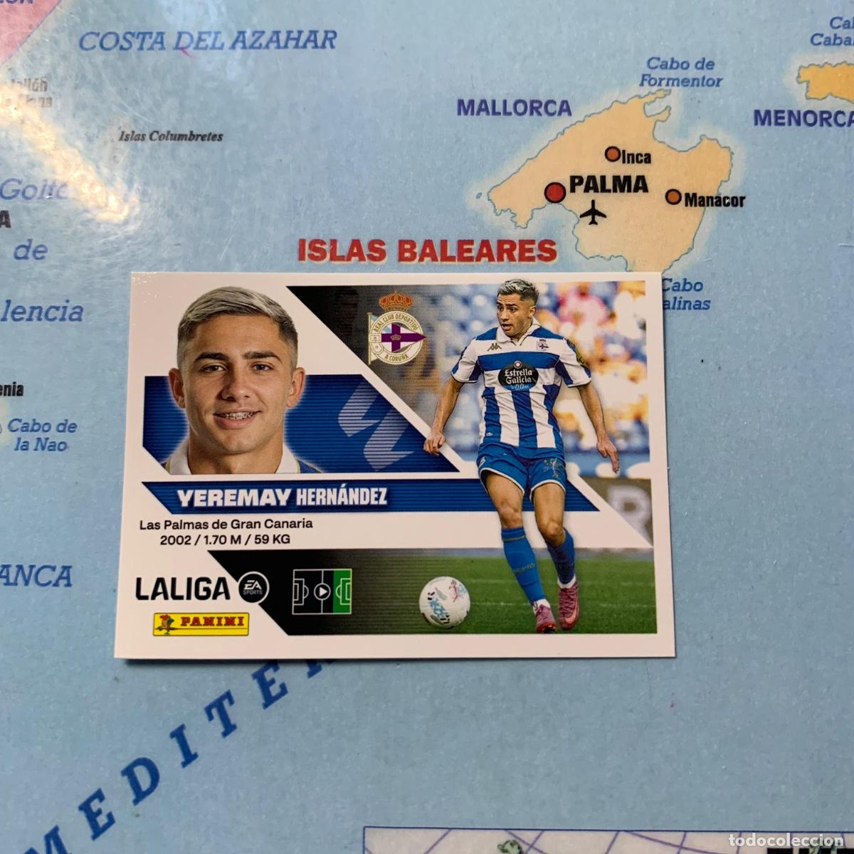 Cromos de f&uacute;tbol: Yeramay n&uacute;mero 18 del deportivo de La Coru&ntilde;a cromo de la liga este 26-27 2026-2027