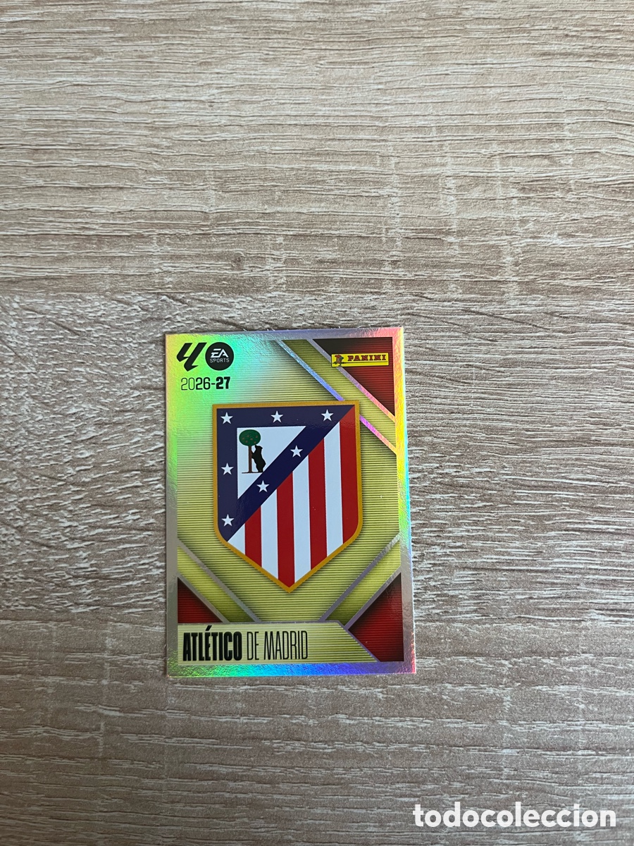 Cromos de f&uacute;tbol: 1 ESCUDO LIGA ESTE EDICIONES ESTE 2026 2027 26 27 ATL&Eacute;TICO DE MADRID