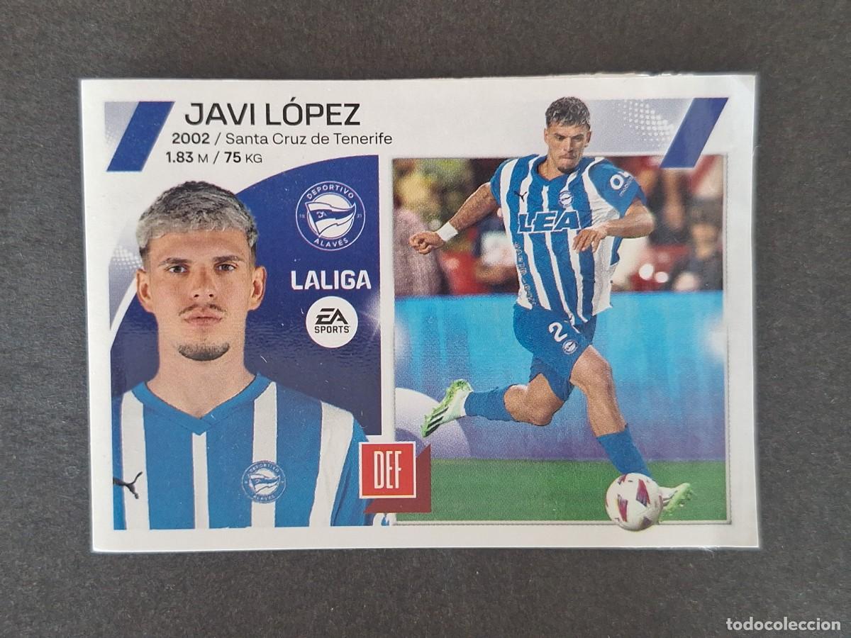 Cromos de f&uacute;tbol: L1 JAVI LOPEZ DEPORTIVO ALAVES MERCADO INVIERNO LIGA ESTE 2023 2024 23 24 NUNCA PEGADO SIN PEGAR