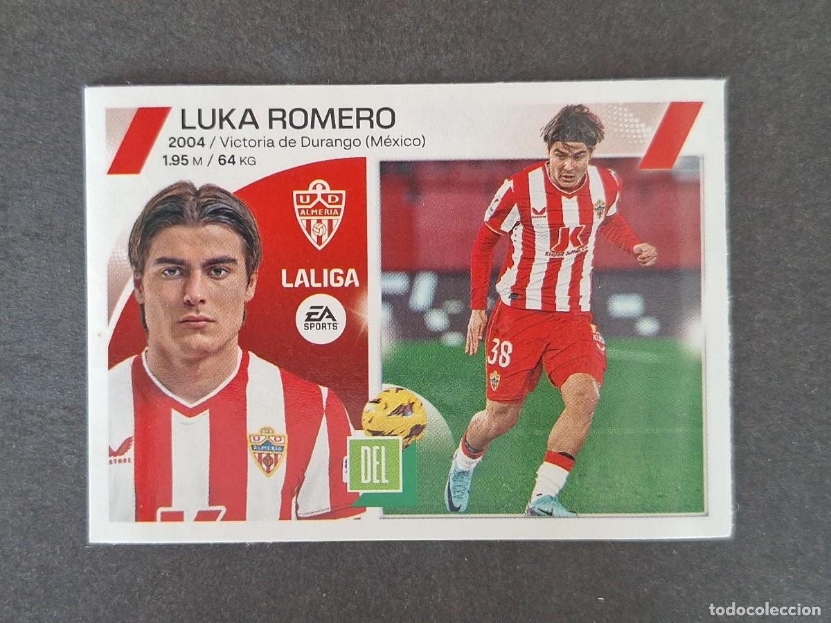 Cromos de f&uacute;tbol: L1 LUKA ROMERO U. D. ALMERIA MERCADO INVIERNO LIGA ESTE 2023 2024 23 24 NUNCA PEGADO SIN PEGAR