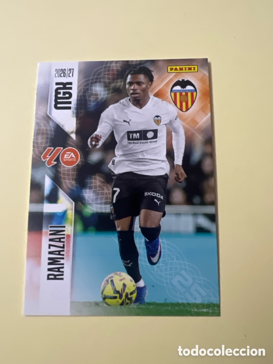 Cromos de f&uacute;tbol: C5353. 357 RAMAZANI VALENCIA CF FICHAS ALBUM MEGACRACKS 2026 2027 MGK 26 27