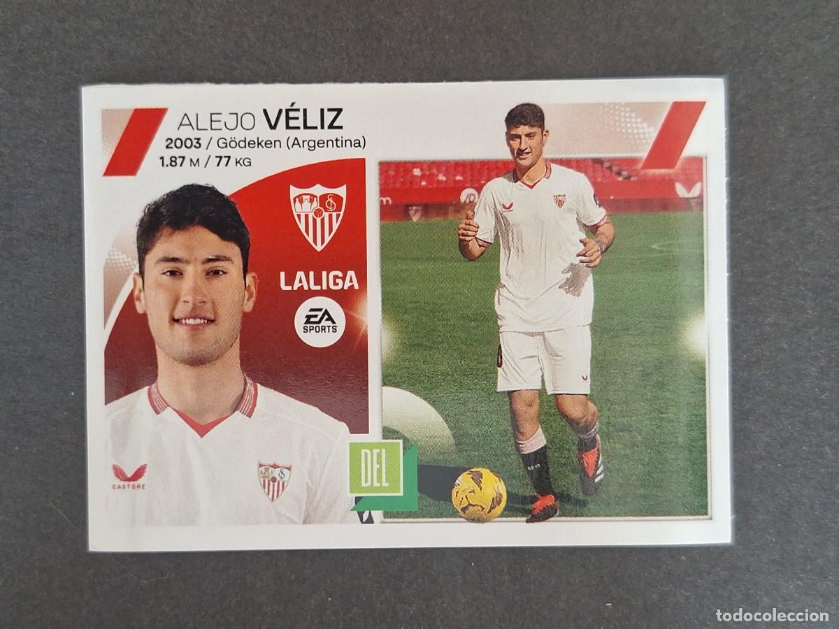 Cromos de f&uacute;tbol: L1 VELIZ SEVILLA F. C. MERCADO INVIERNO LIGA ESTE 2023 2024 23 24 NUNCA PEGADO SIN PEGAR